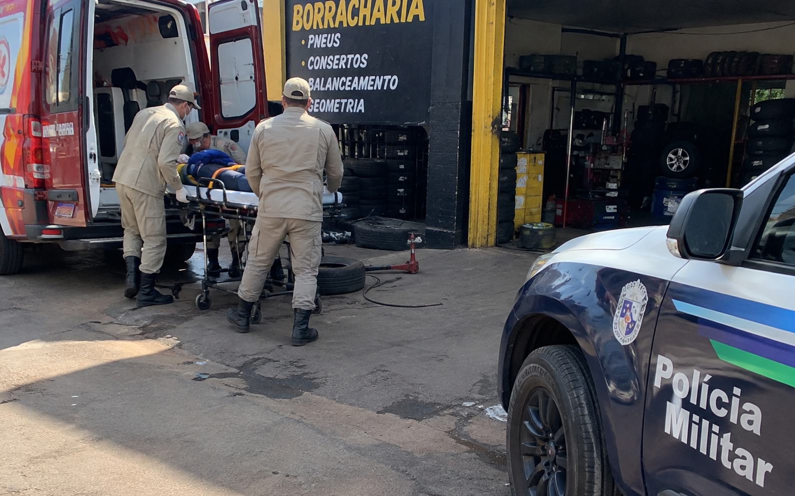 Borracharia da Vila Piloto registra briga com trabalhador ferido em Três Lagoas