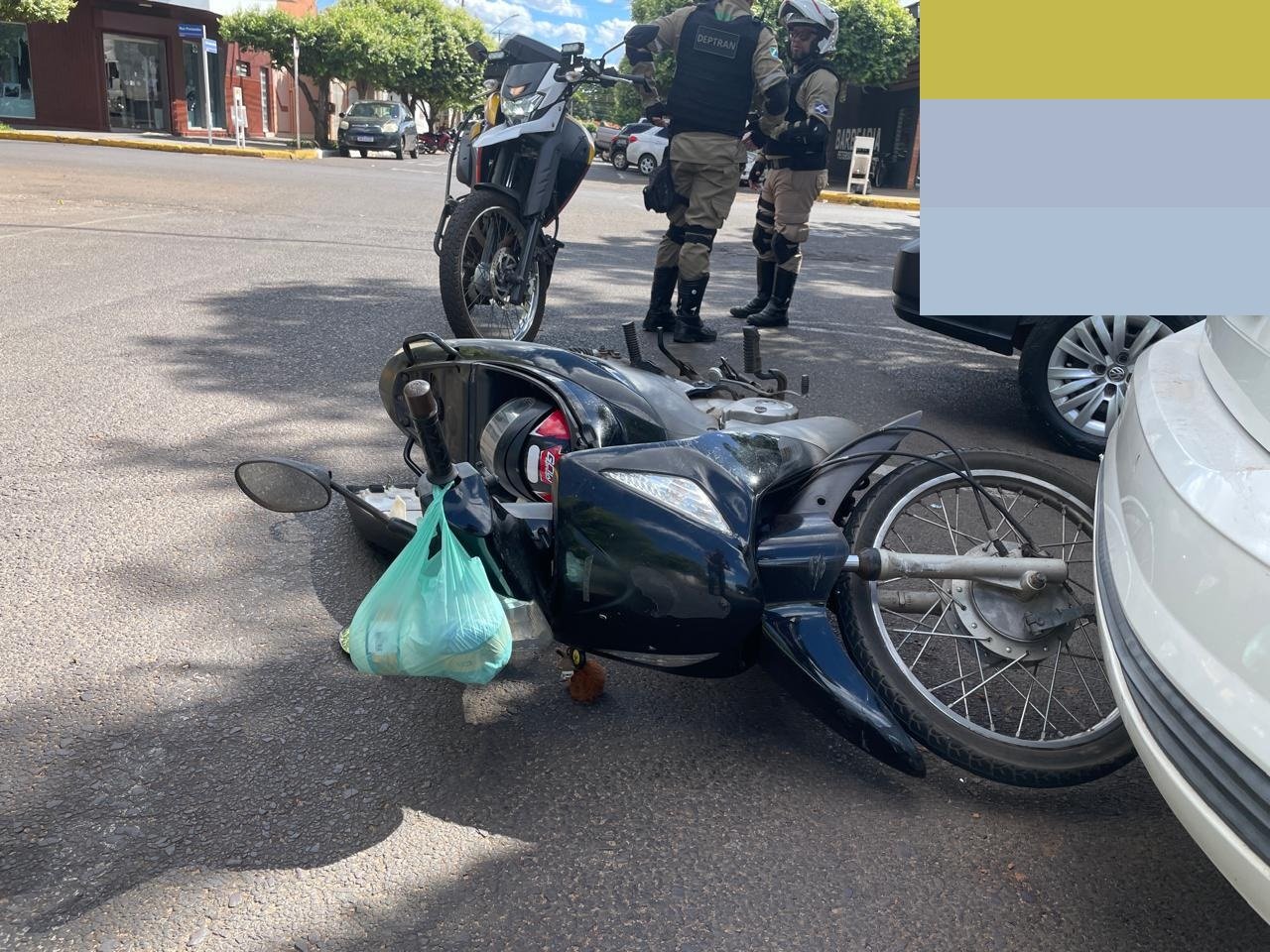 Motociclista perde o controle ao pilotar na contramão e sofre queda em Três Lagoas