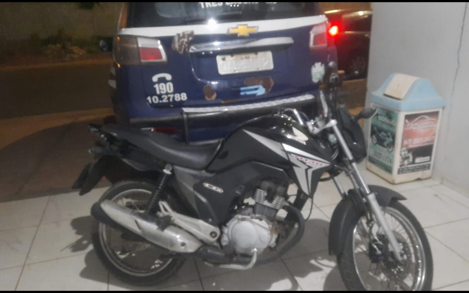 PM recupera moto roubada poucas horas após o crime em Três Lagoas