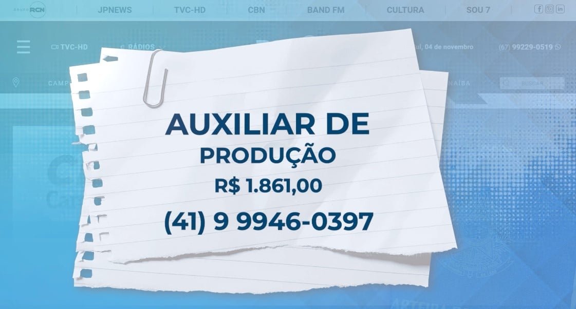 TVC Emprego: Vagas abertas em Três Lagoas com bons salários
