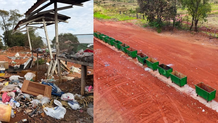 Prefeitura moderniza o sistema de descarte de resíduos com a instalação de 12 contêineres e propõe solução para problema antigo na região da BR-158