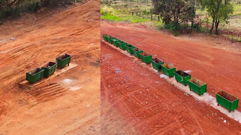 Prefeitura eleva de 3 para 12 o número de caçambas às margens da BR-158