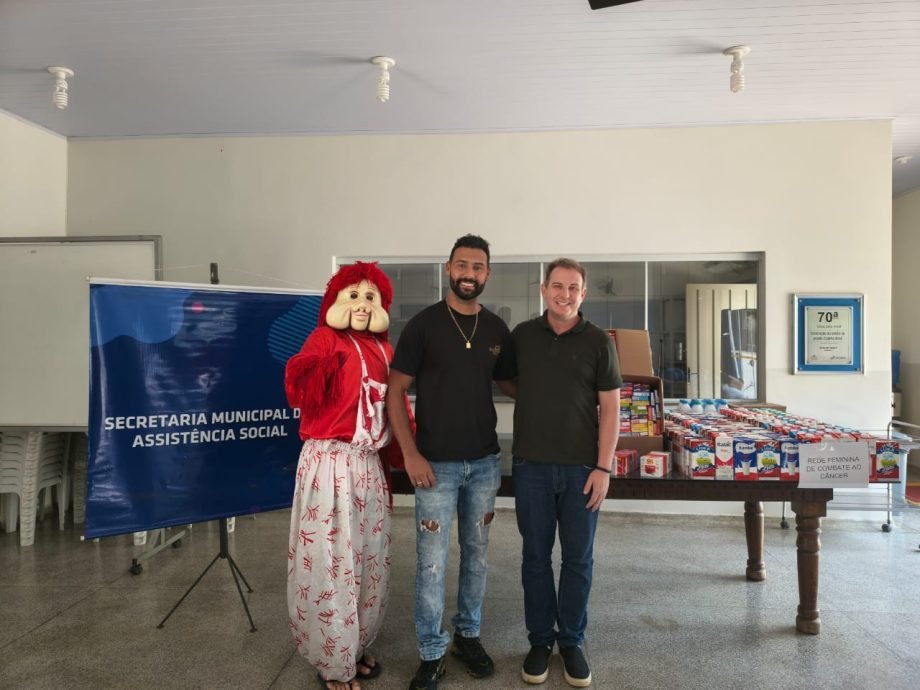 Carreta da Alegria realiza passeio solidário e arrecada aproximadamente 830 kg de alimentos para entidades de Três Lagoas