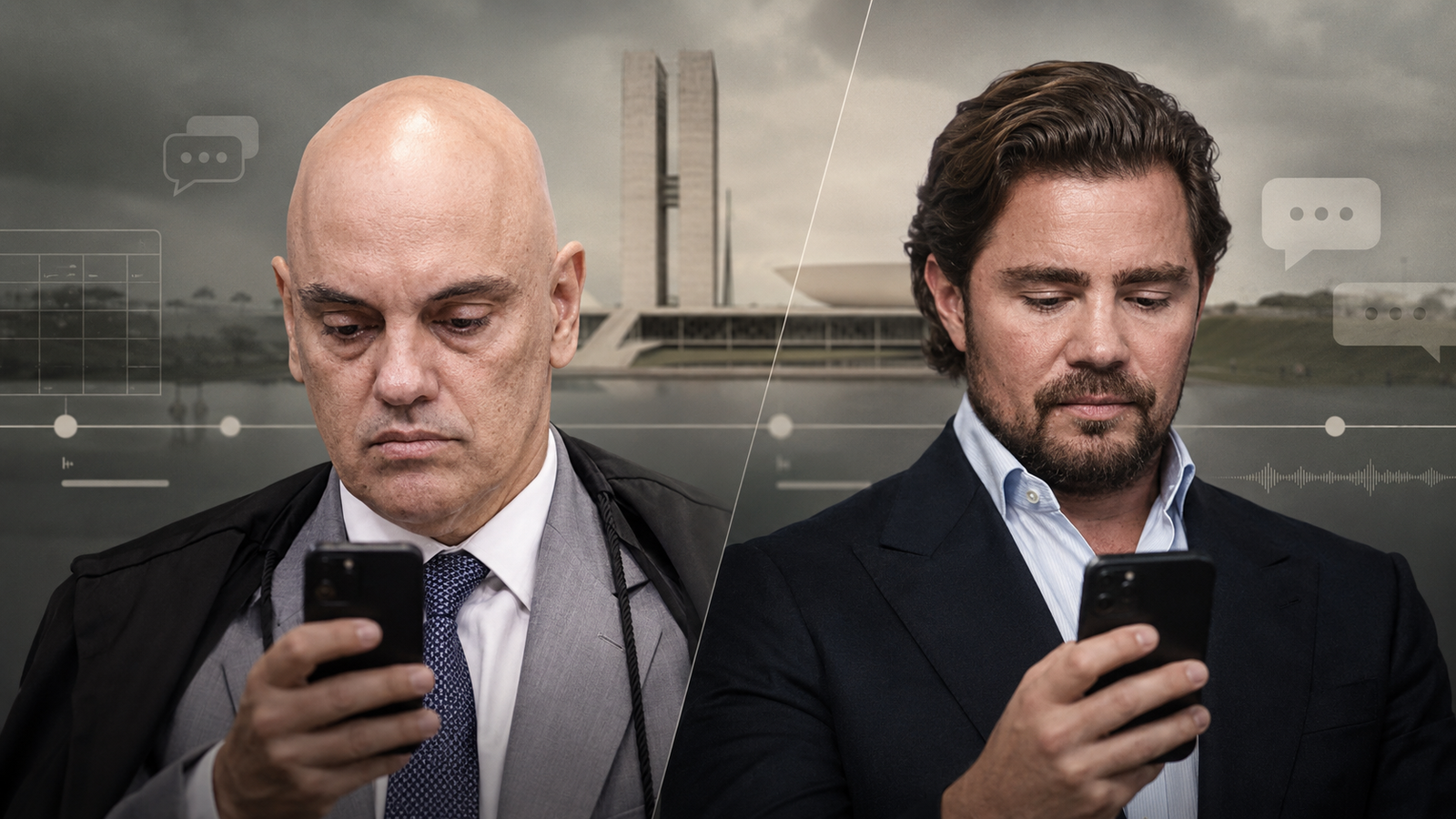 PF documenta série de reuniões entre Daniel Vorcaro e Alexandre de Moraes