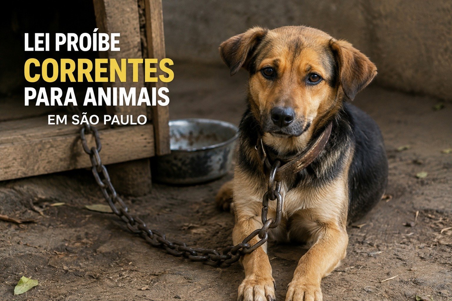 Estado de São Paulo proíbe manter cães e gatos presos por correntes