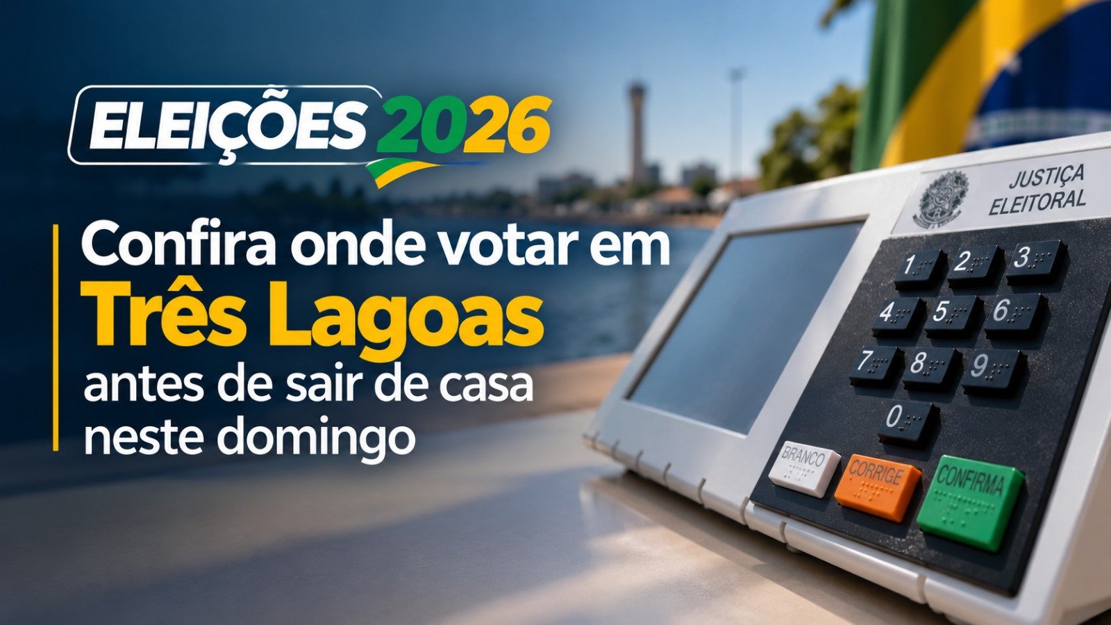 88 mil eleitores votam neste domingo em Três Lagoas