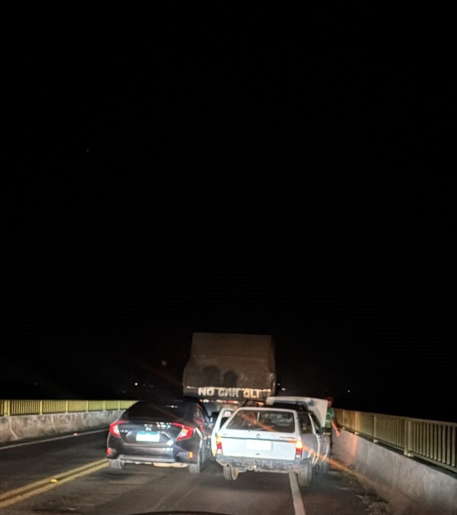 Rio Paraná registra retenção veicular devido a engavetamento em Três Lagoas