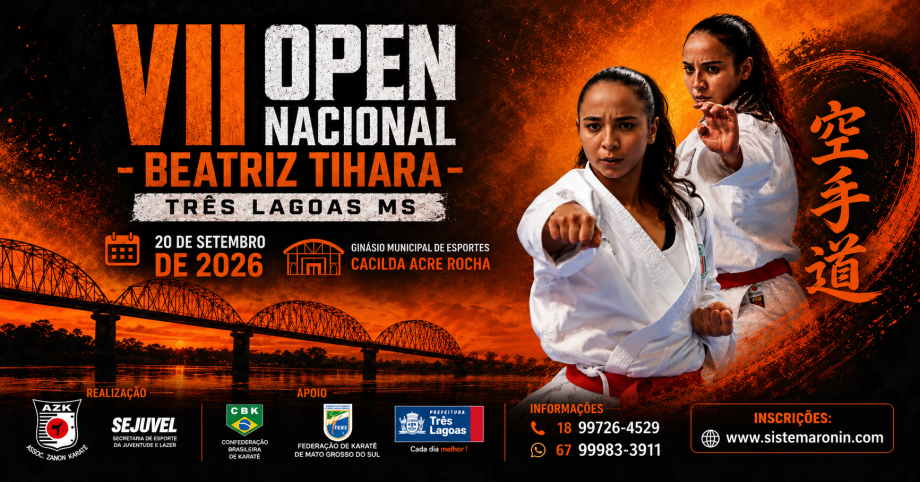 Três Lagoas recebe 1.000 atletas no VII Open Nacional de Karatê