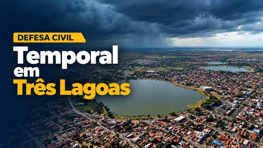 Chuva de 46,6 mm e ventos fortes provocam quedas de árvores e estragos em Três Lagoas