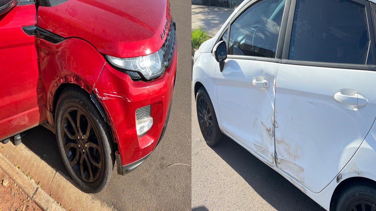 Colisão entre Land Rover e Ford Fiesta resulta em confusão e abordagem policial em Três Lagoas