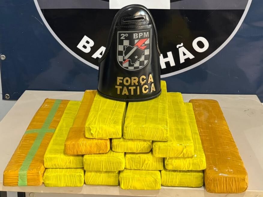 Força Tática intercepta mulher com mais de 10 quilos de maconha durante viagem com destino a Três Lagoas