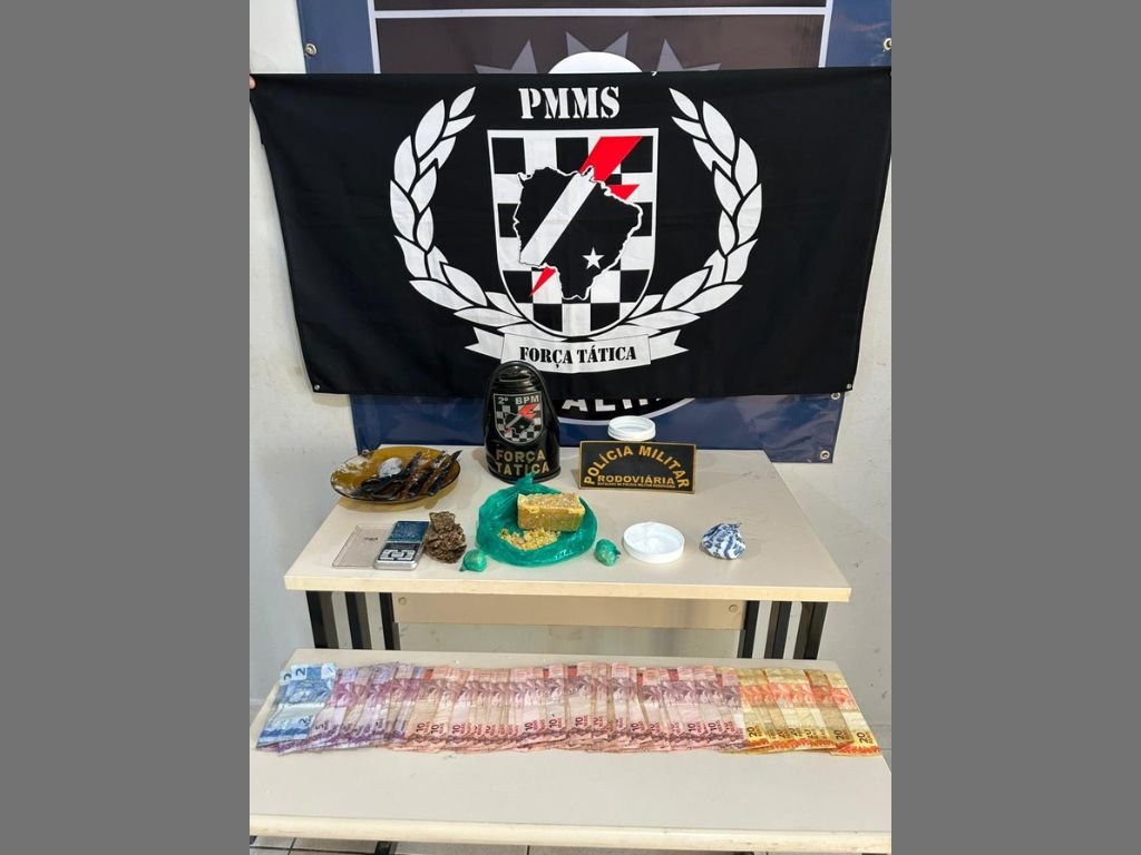 Força Tática desmantela esquema de tráfico e confisca mais de 400g de drogas em Três Lagoas