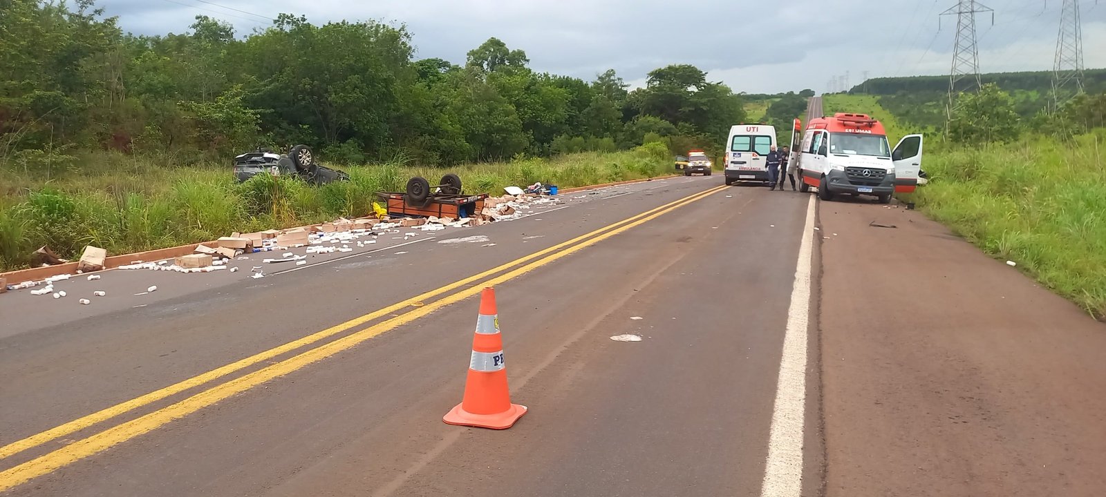 Grave acidente na BR-262 deixa feridos entre Três Lagoas e Água Clara