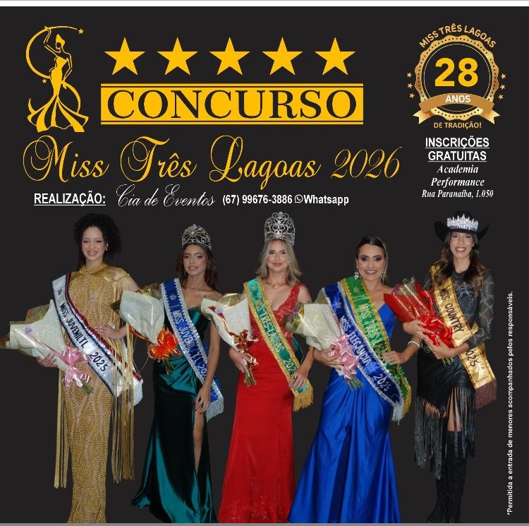 Miss Três Lagoas 2026 abre inscrições com novidade: Rainha do Rodeio