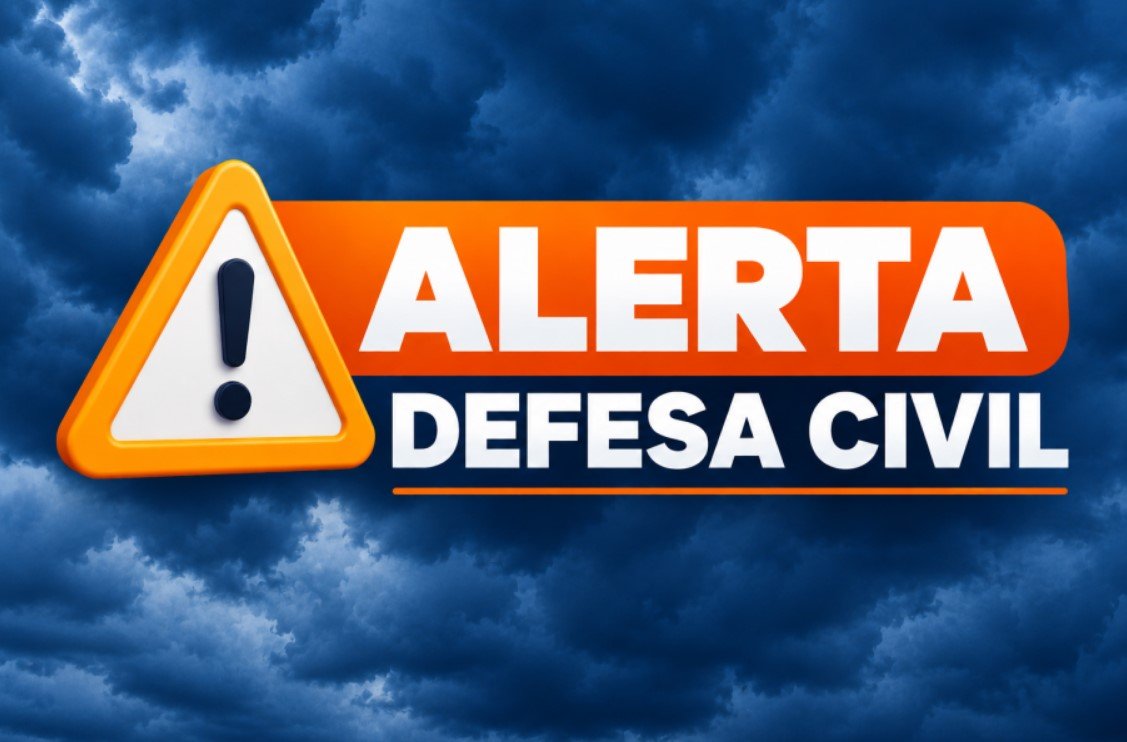 Defesa Civil emite alerta para risco de tempestades e ventos de até 80 km/h em Três Lagoas