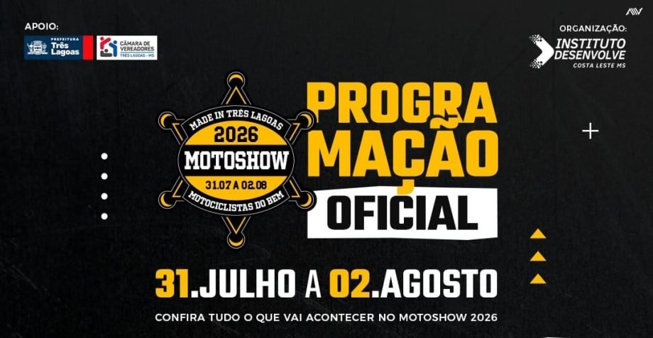23º Motoshow inicia nesta sexta-feira em Três Lagoas com shows e entrada gratuita