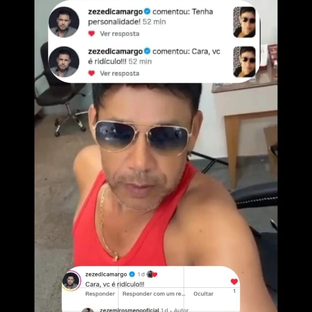 Sósia de Zezé Di Camargo expõe críticas atribuídas ao cantor nas redes sociais e lamenta sua atitude