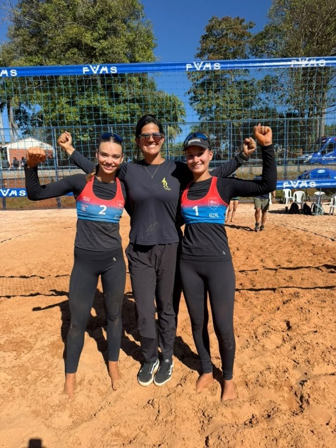 Três Lagoas conquista ouro no vôlei de praia e assegura vaga nos Jogos da Juventude 2026