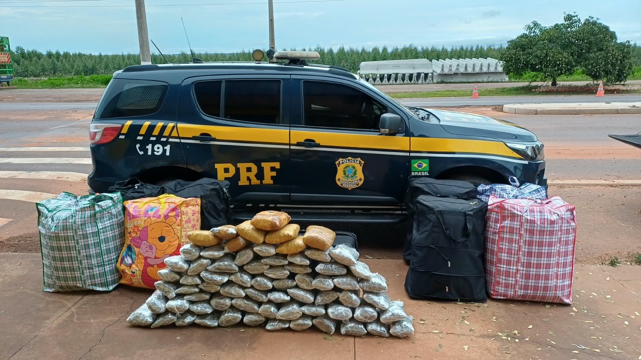 253 quilos de entorpecentes resultam em prisão de duas mulheres pela PRF em Três Lagoas